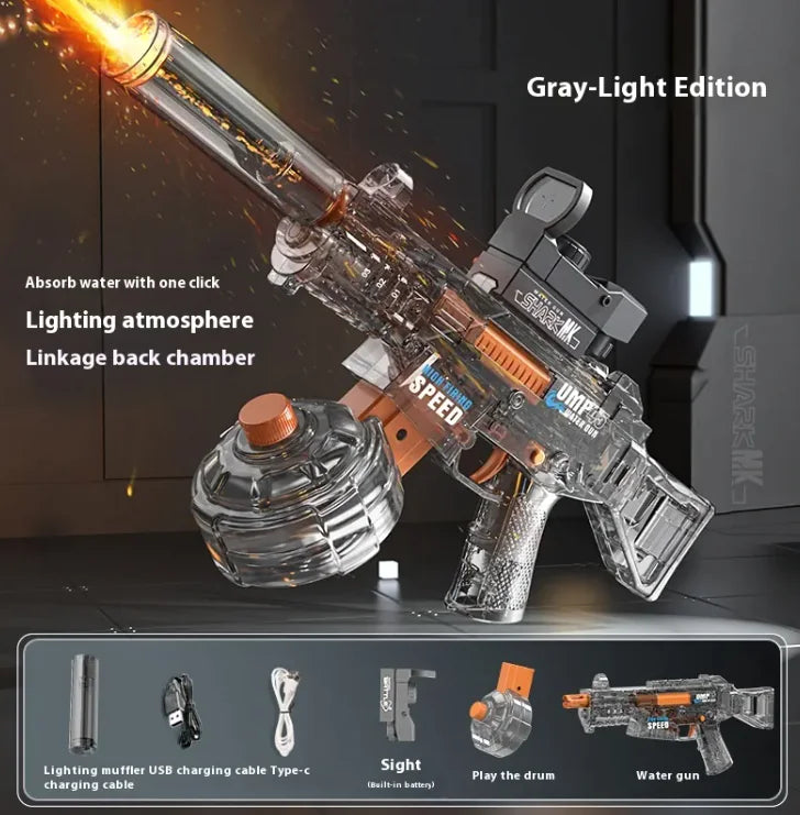 β‘ Light UMP45 Electric Water Gun β Automatic Rechargeable Blaster with LED Glow