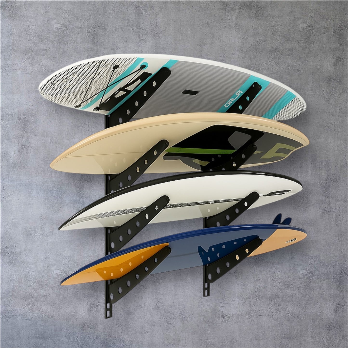 Neorexon™ Adjustable Surfboard Rack – Heavy-Duty Wall Mount for Surfboards, Paddle Boards & More