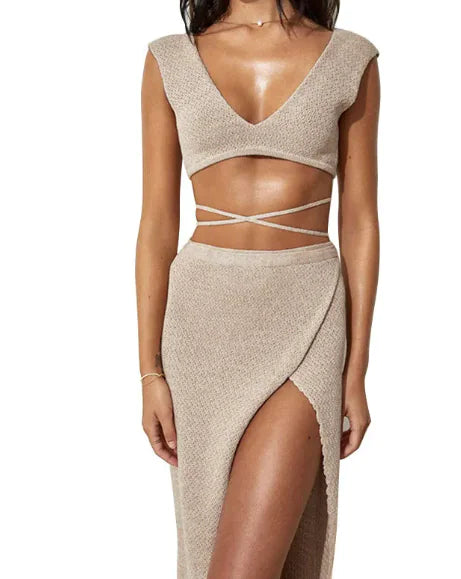 Lace Luxe Bikini Set – Elegant Hollow-Out Beachwear