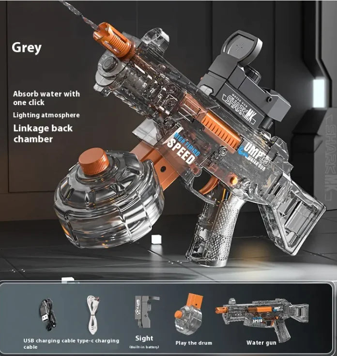 β‘ Light UMP45 Electric Water Gun β Automatic Rechargeable Blaster with LED Glow