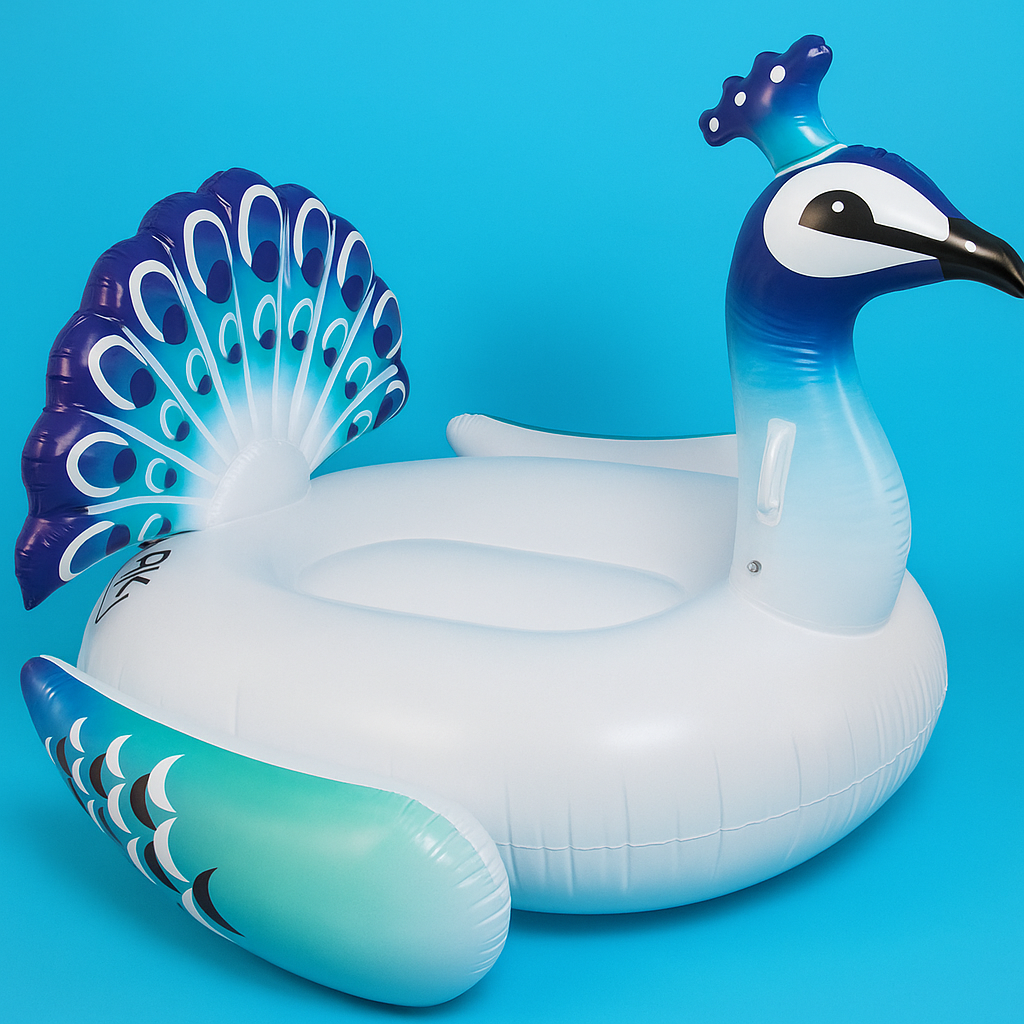 Inflatable Peacock Pool Float Giant Ride On 175x175 cm by Wave & Hang