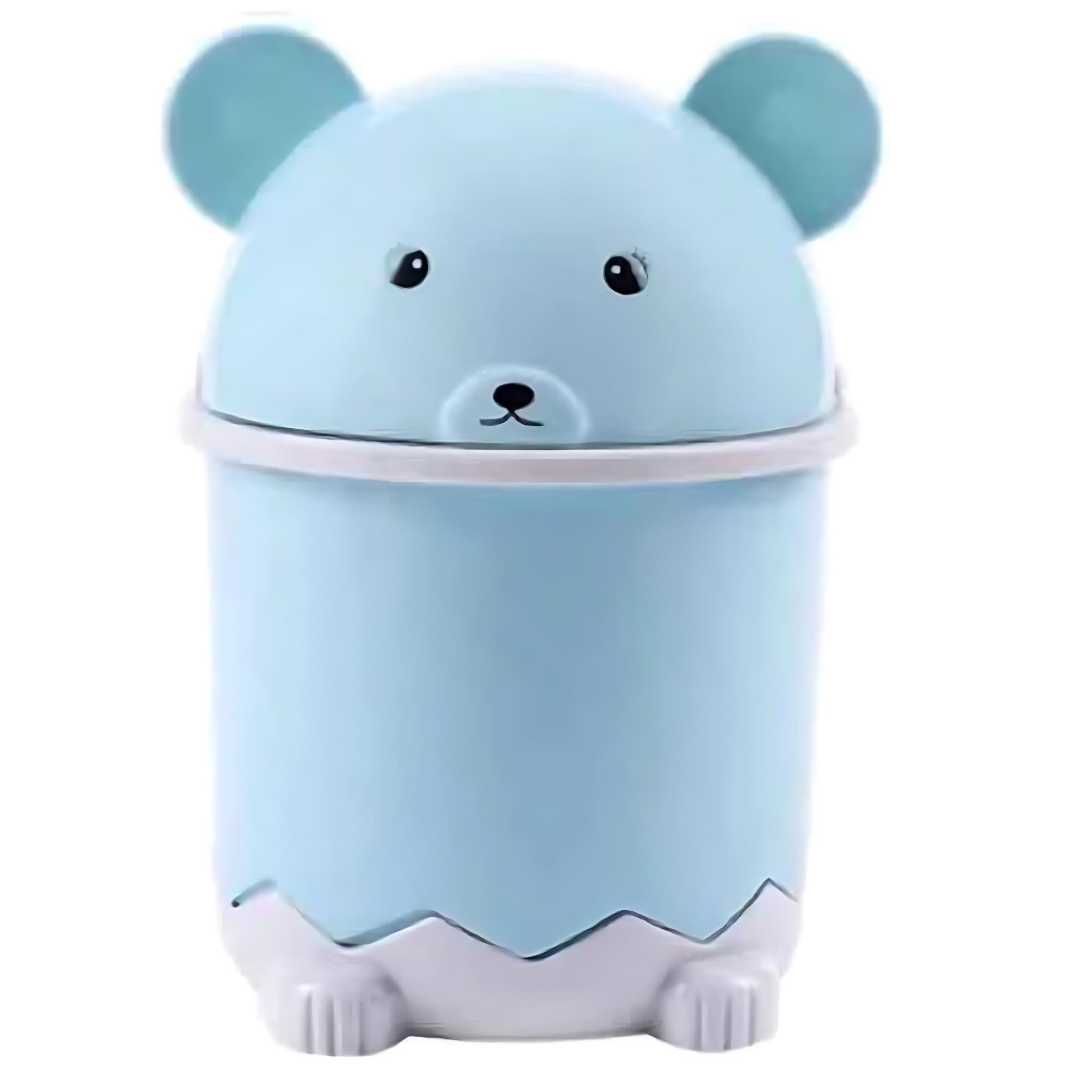 Panda Flip-Top Mini Trash Can | Cute Desktop Bin for Bathroom & Office