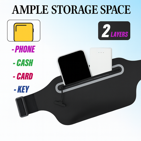 MOVOYEE Waterproof Dry Bag Fanny Pack Slim Waist Pouch For Swimming Running Hiking Travel by Wave & Hang