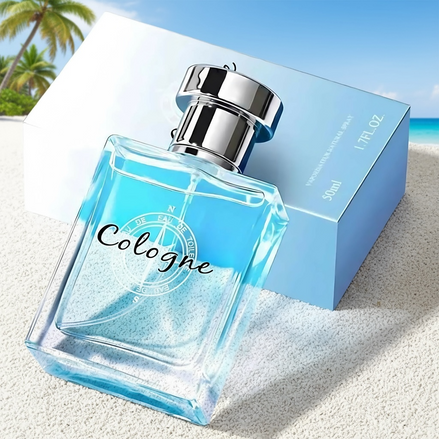 Ocean Breeze Men’s Cologne | Fresh & Long-Lasting 50ml Fragrance by Wave & Hang