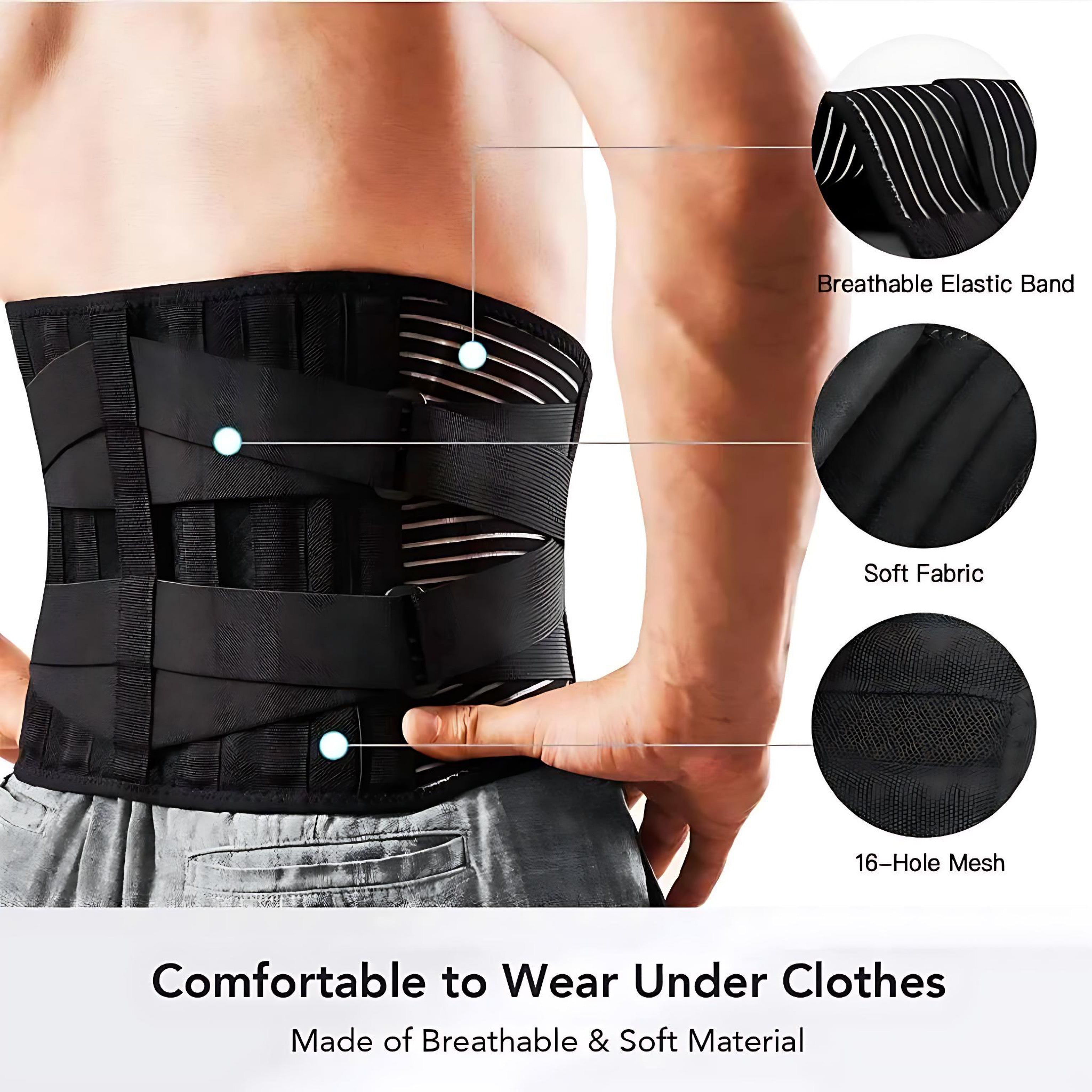 Adjustable Lumbar Support Belt for Back Pain Relief - Comfort for All by Wave & Hang