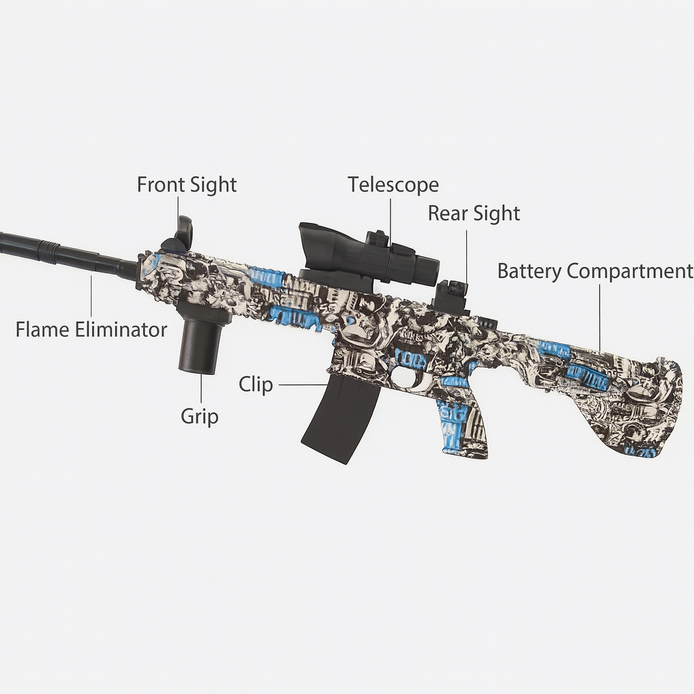 Electric Graffiti Water Gun – Automatic Rechargeable Spray Blaster by Wave & Hang