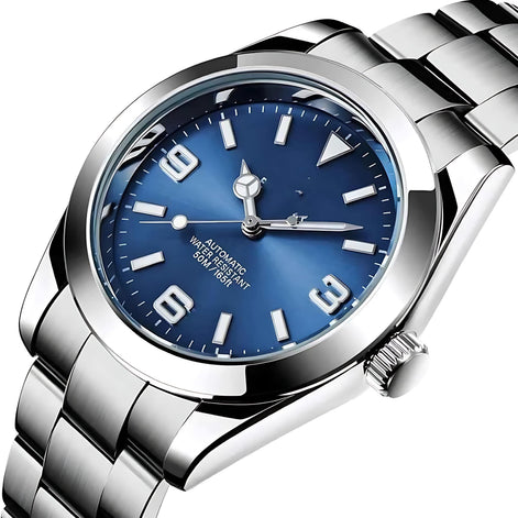 Men’s Automatic Mechanical Watch – Stainless Steel, Waterproof, Self-Winding by Wave & Hang