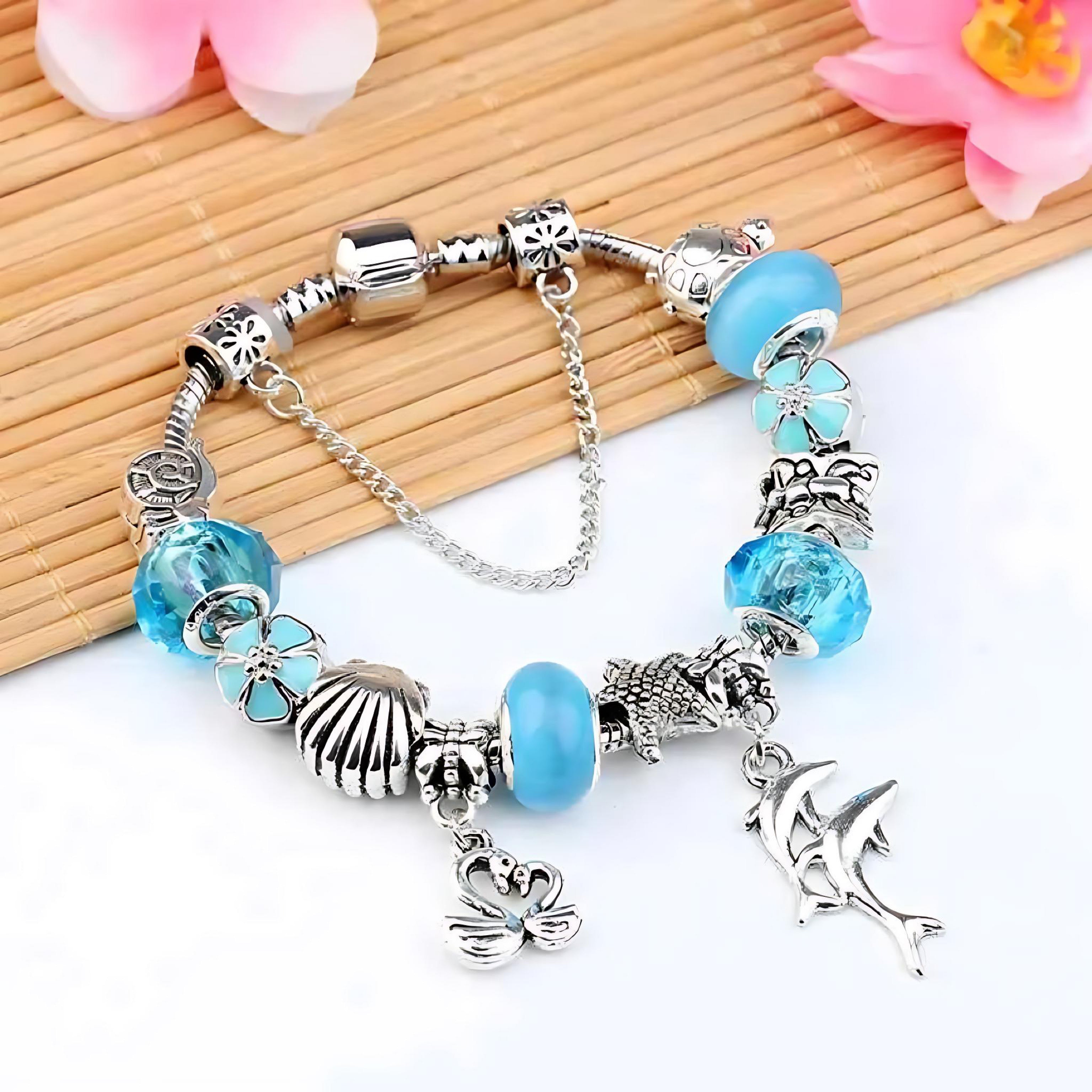 Trendy Ocean Animal Crystal Bracelet – Women’s Marine Charm Jewelry by Wave & Hang