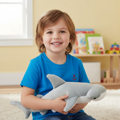 Wildlife Tree 12-Inch Bonnethead Shark Plush Realistic Toy by Wave & Hang