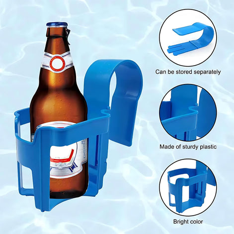 Multifunctional Pool Cup Holders in Durable ABS Plastic for Safe Poolside Drinks by Wave & Hang