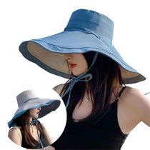 Reversible Wide Brim Sun Hat for Women | UPF 50+ UV Protection Foldable Beach & Fishing Hat with Adjustable Chin Strap