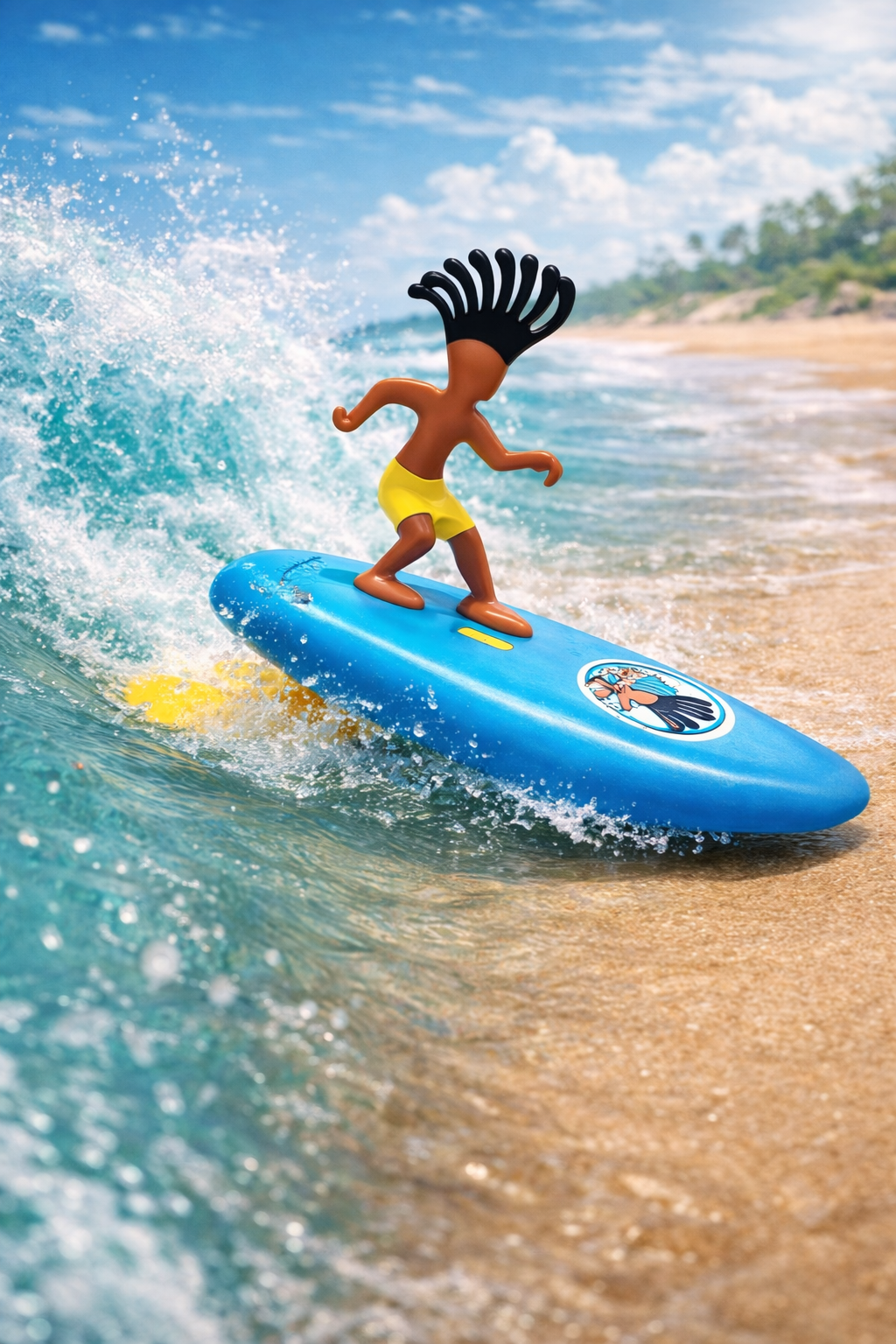 Surfer Dudes Classics Mini-Surfer Toy - Wave-Powered Fun!