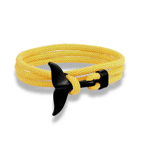 Ocean Whale Tail Anchor Bracelet – Adjustable Nautical Rope Bracelet for Couples & Ocean Lovers