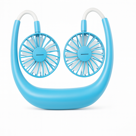 Portable USB Neck Fan – Hands-Free Mini Cooling Fan for Students, Travel & Outdoor Use by Wave & Hang