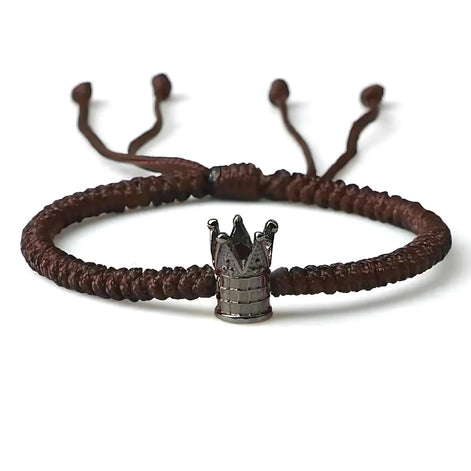 Braided Crown Bracelet - Unisex Adjustable Luxury Jewelry by Wave & Hang