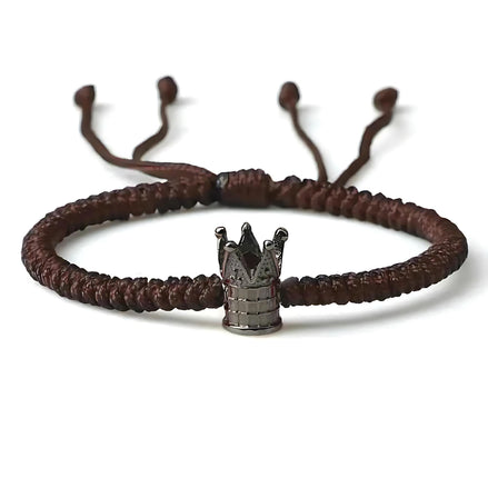 Braided Crown Bracelet - Unisex Adjustable Luxury Jewelry by Wave & Hang