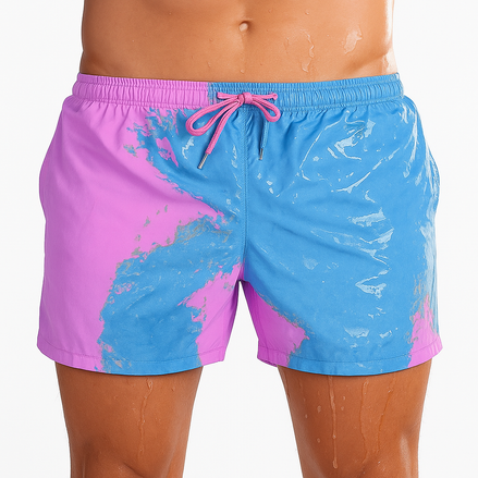 Color-Changing Beach Shorts – Heat & Water Reactive Swimwear by Wave & Hang