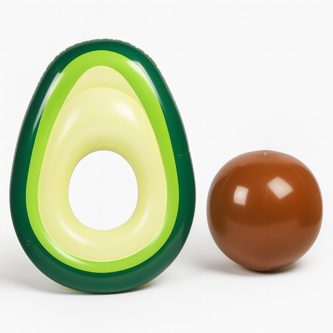 Inflatable Avocado Pool Float Eco Friendly PVC For Kids And Adults by Wave & Hang