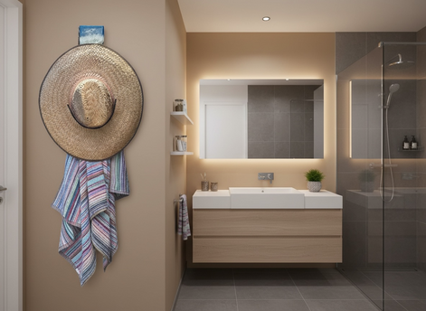 Wave & Hang™ Ocean Towel Hook – Handmade Resin & Exotic Wood Marble Holder by Wave & Hang