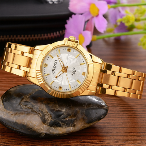 Couple’s Waterproof Quartz Watch – Deluxe Morning Edition, Unisex by Wave & Hang