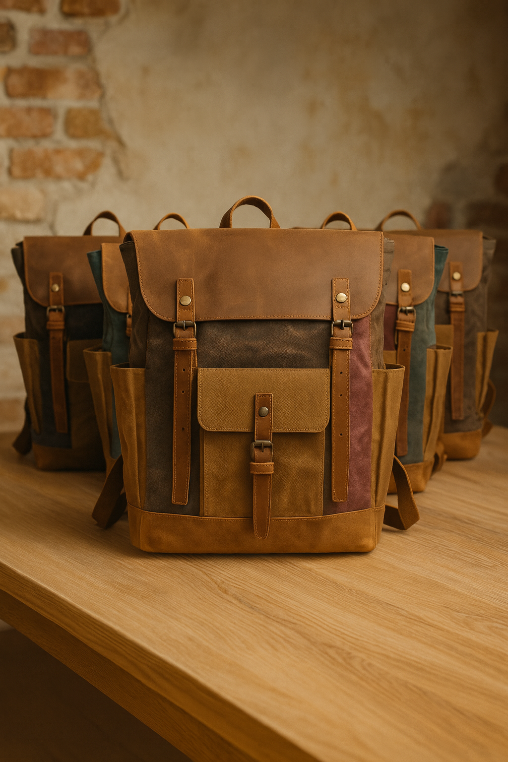 Vintage Canvas Backpack – Waterproof, Shockproof & Stylish Travel Bag