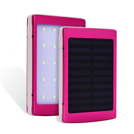 Solar Power Bank Portable Charger – 20000mAh Aluminum Alloy USB Battery Pack