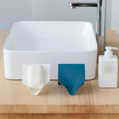 Multifunctional Soap Box Hanger Organizer – Wall-Mounted Bathroom Accessory by Wave & Hang