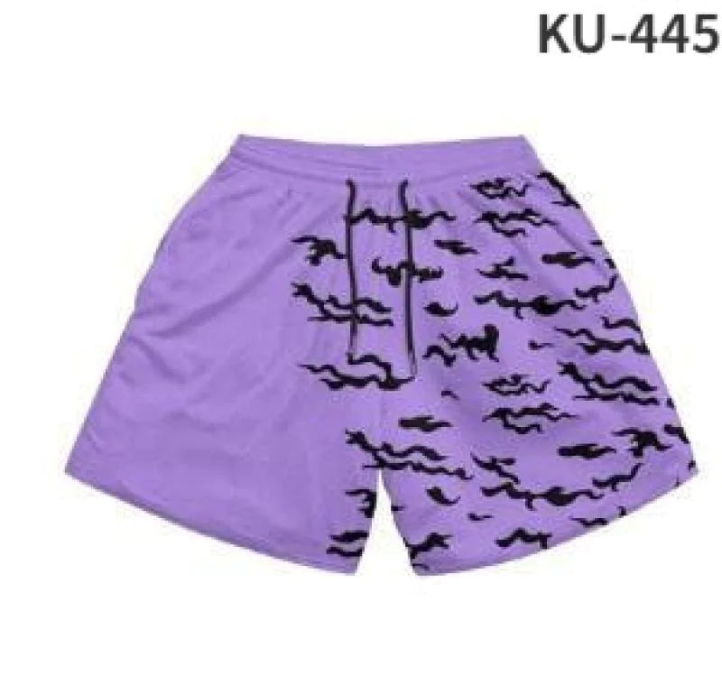 Anime Print Men’s Beach Shorts – Bold Summer Swimwear