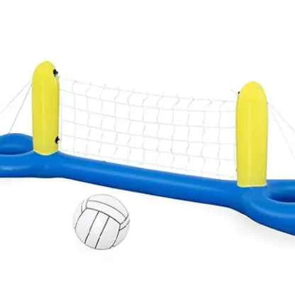Inflatable Pool Float Game Set – Floating Volleyball & Basketball Swim Set for Kids and Adults | Summer Water Sports Toy