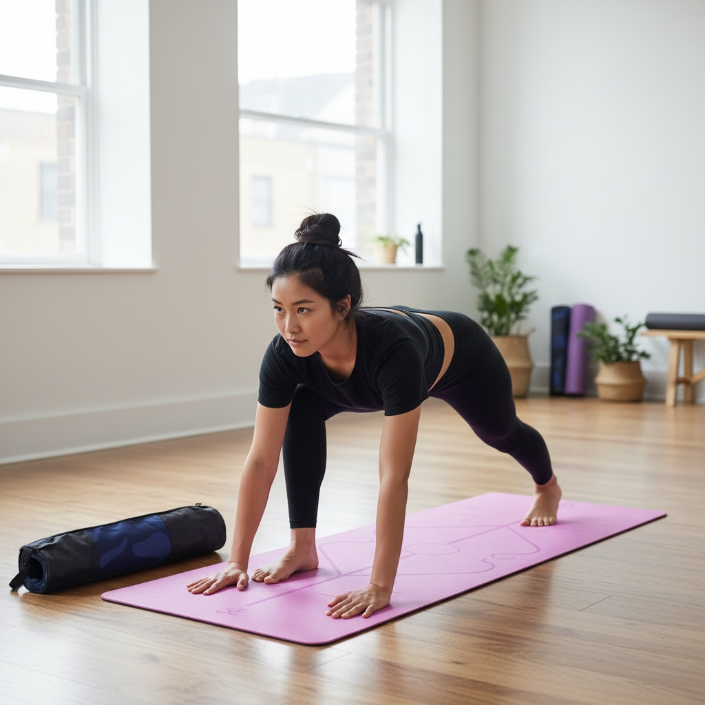 Premium Yoga Mat – Eco-Friendly, Non-Slip & Cushioned for All Workouts by Wave & Hang