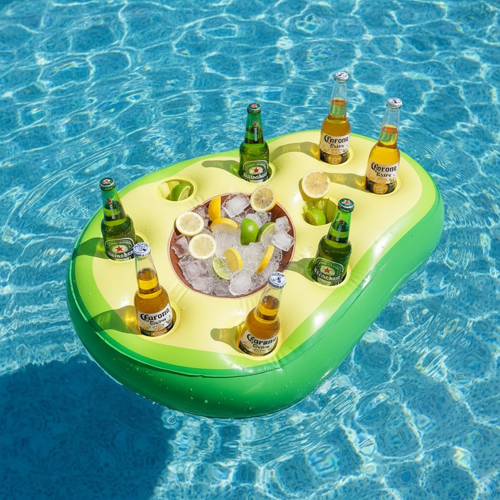 Inflatable Pineapple Pool Drink Holder Floating Snack Tray by Wave & Hang