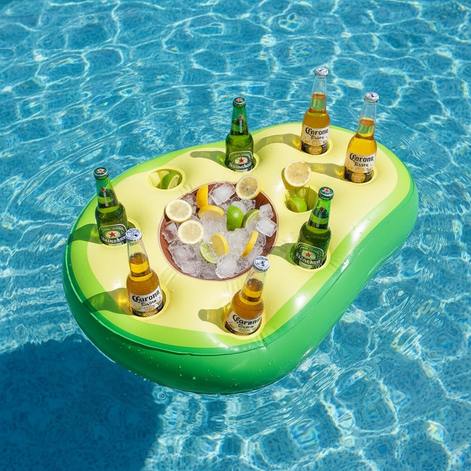 Inflatable Pineapple Pool Drink Holder Floating Snack Tray by Wave & Hang