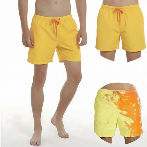Color-Changing Beach Shorts – Heat & Water Reactive Swimwear by Wave & Hang