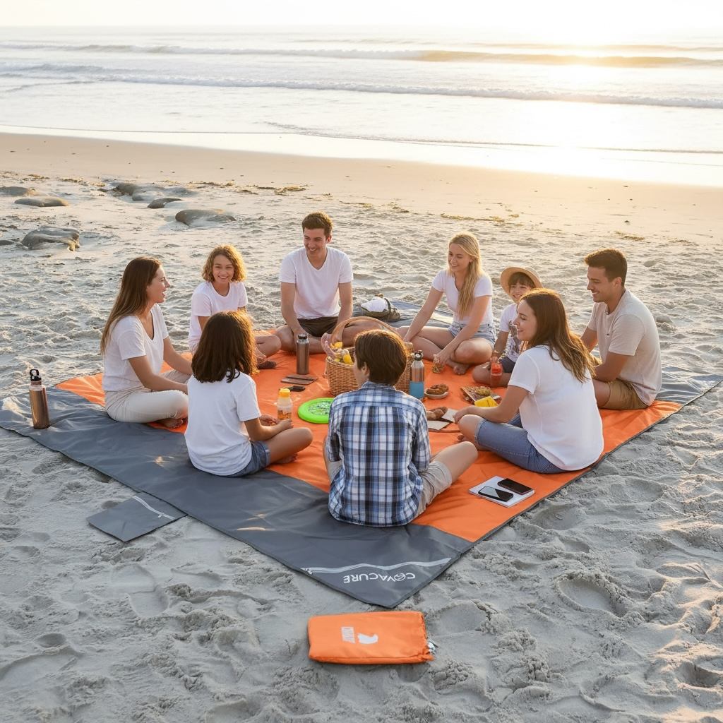 Covacure Extra Large Beach Blanket - Waterproof & Sandproof