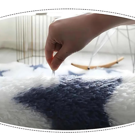 Fluffy Nordic Round Rug | Soft Plush Carpet for Bedroom & Living Room