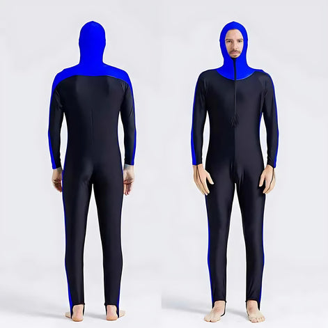 Full Body Hooded Wetsuit For Men And Women UV Protection Quick Dry Swim Dive Suit by Wave & Hang