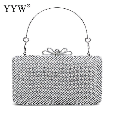 Silver Glitter Evening Clutch - Glamorous Handbag for Women by Wave & Hang