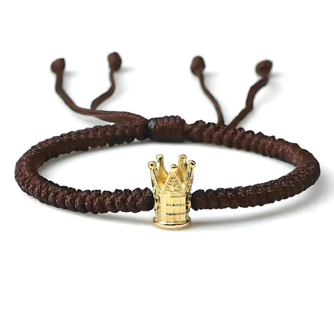 Braided Crown Bracelet - Unisex Adjustable Luxury Jewelry by Wave & Hang