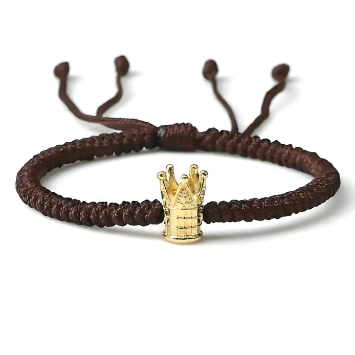 Braided Crown Bracelet - Unisex Adjustable Luxury Jewelry by Wave & Hang