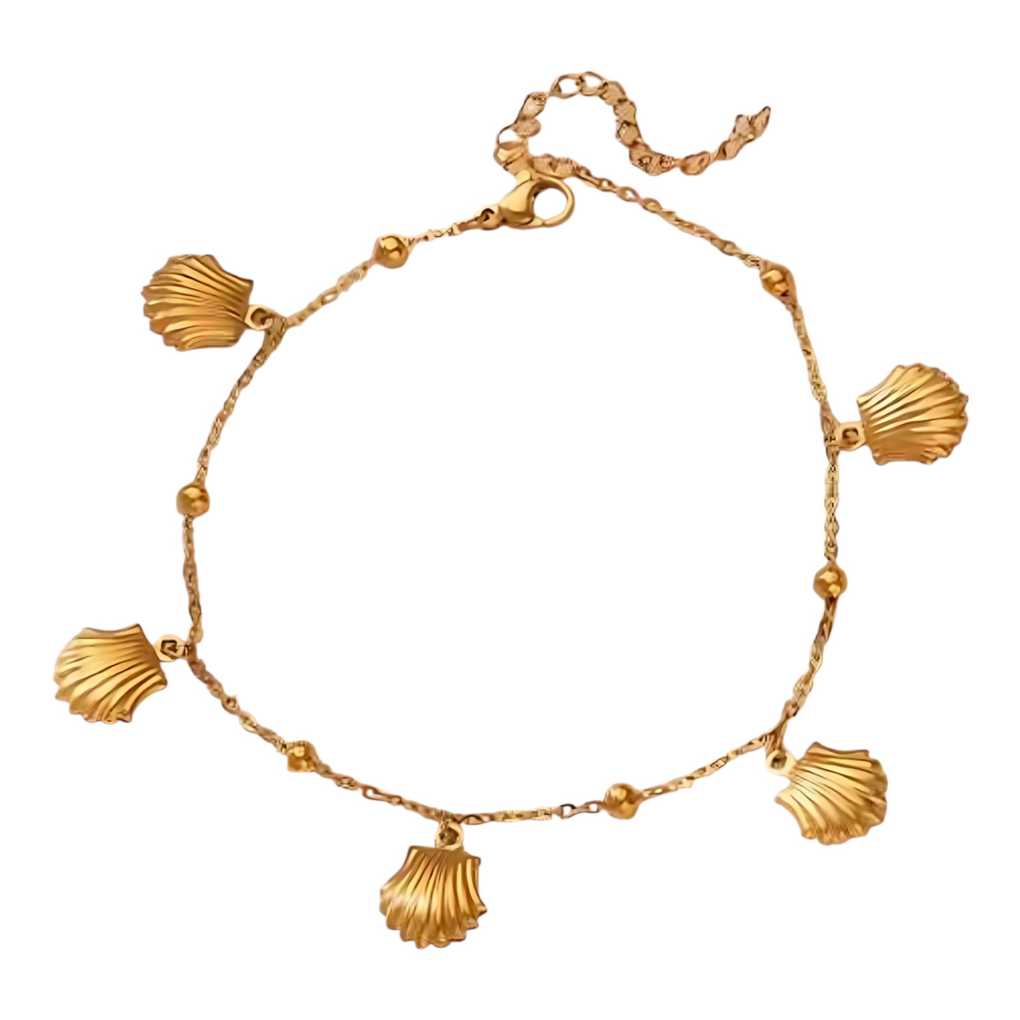 Ocean Charm Anklet – Seashell & Starfish Beach Jewelry by Wave & Hang