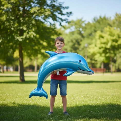 Dolphin Foil Balloons – Epic Ocean Party Decor by SeaLife Fun by Wave & Hang