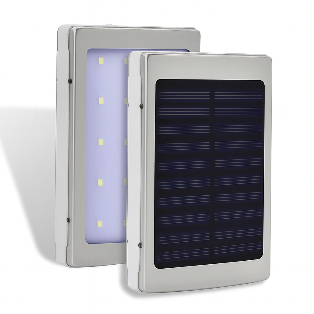 Solar Power Bank Portable Charger – 20000mAh Aluminum Alloy USB Battery Pack
