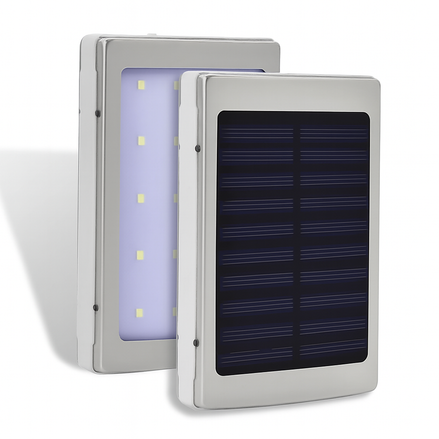 Solar Power Bank Portable Charger – 20000mAh Aluminum Alloy USB Battery Pack