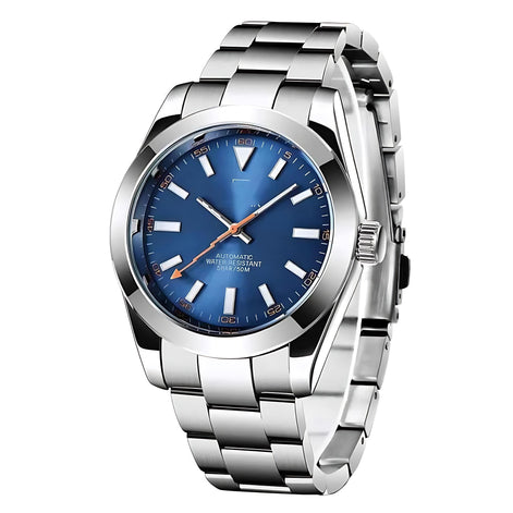 Men’s Automatic Mechanical Watch – Stainless Steel, Waterproof, Self-Winding by Wave & Hang