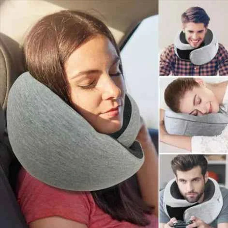 Premium Memory Foam Travel Neck Pillow | Ergonomic U-Shaped Support Cushion for Flights, Car & Office