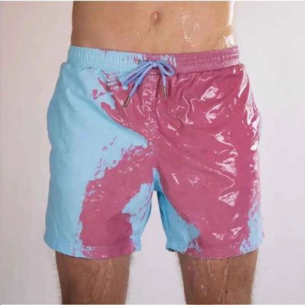 Color-Changing Beach Shorts – Heat & Water Reactive Swimwear