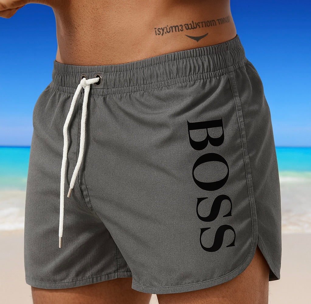 Men’s Multi-Color Beach Shorts – Stylish Polyester Swimwear by Wave & Hang