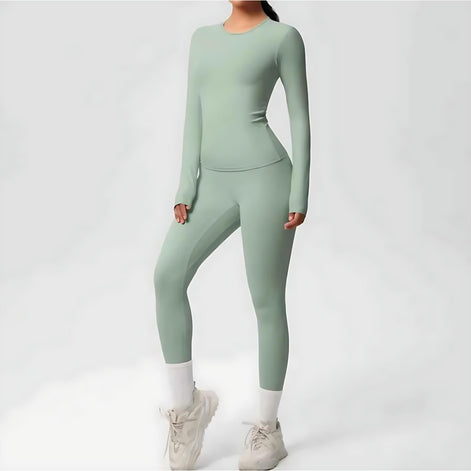 Premium Double-Sided Yoga Suit – Seamless, Stretch & Comfort by Wave & Hang