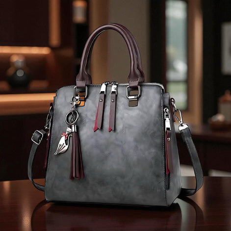 Charming Cat Tote Bag – Stylish PU Leather Purse for Women by Wave & Hang