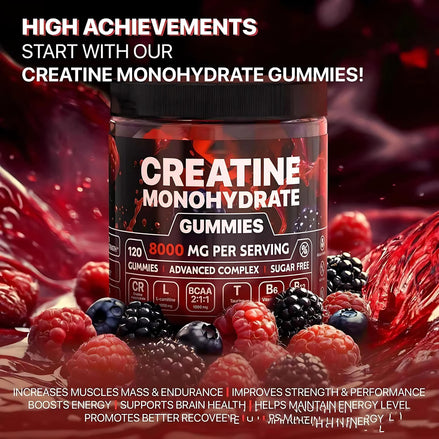 Muscle Boost Gummies - Strawberry Flavor for Energy & Recovery